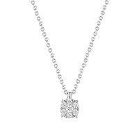 Necklace Buonocore Woman ILLUSION in White Gold Diamante 0.20 Ct 385CO1DW - 385CO1DW